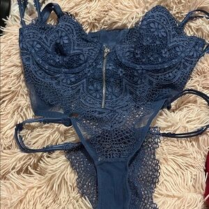 Lace Blue Lingerie Set Victoria Secret